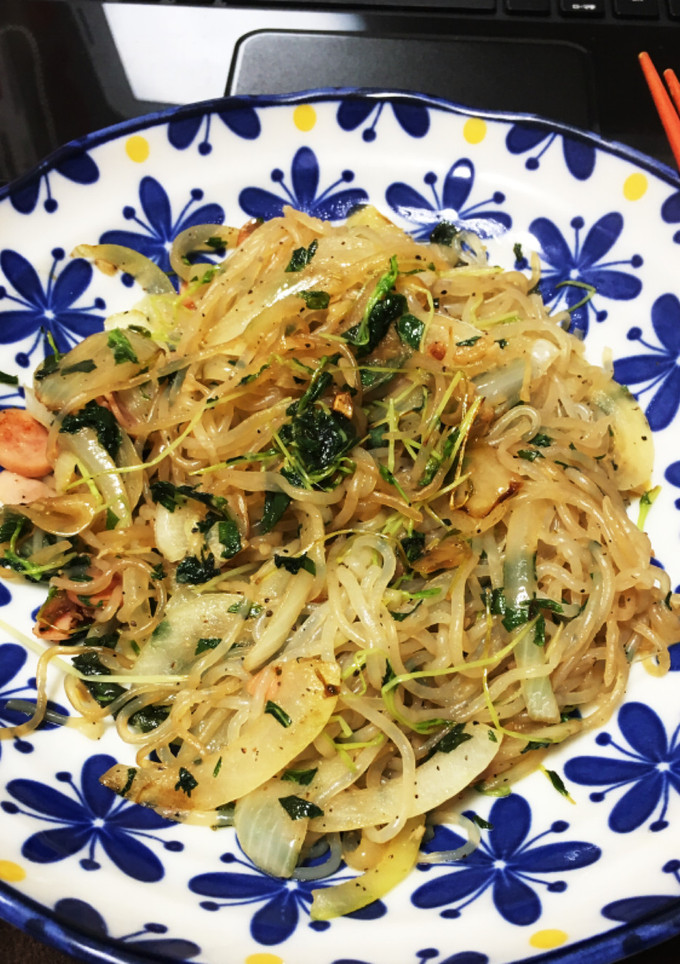 簡単！しらたきで焼きそば〜〜！-レシピのメイン写真