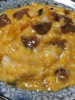 開きナメコのスクランブルエッグ・岩塩味-レシピのメイン写真