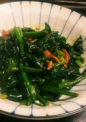 干しエビとほうれん草のマヨ炒め-レシピのメイン写真