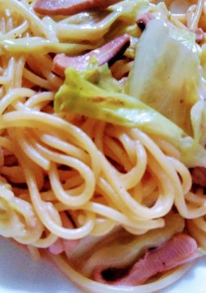 イカの塩辛とキャベツの豆乳パスタ-レシピのメイン写真