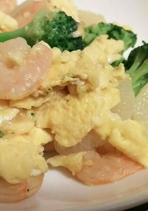 冷凍庫にある物で！エビと大根のトロ卵炒め-レシピのメイン写真