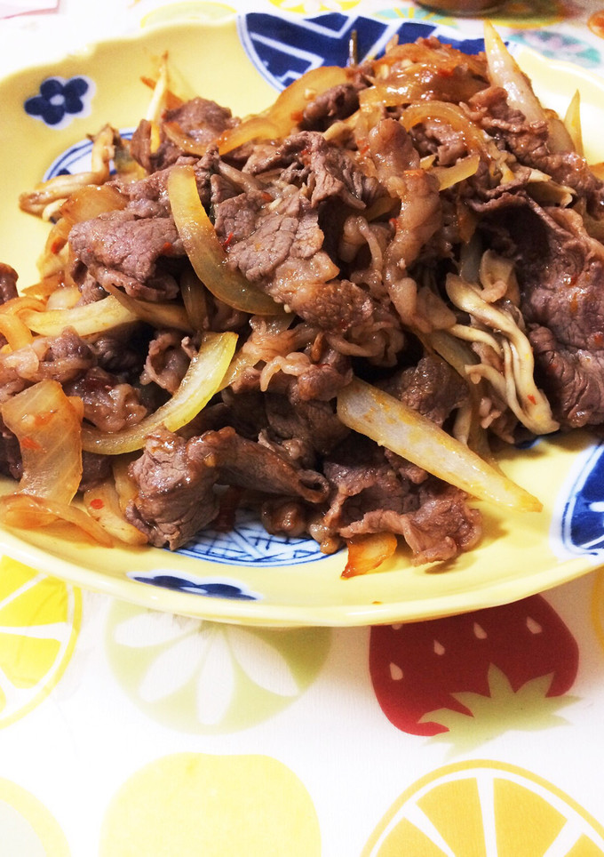 舞茸と牛肉のピリ辛炒め-レシピのメイン写真