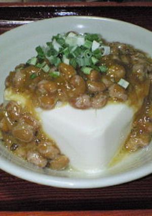 なめ茸＆納豆ぶっかけ豆腐-レシピのメイン写真