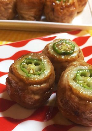 オクラinちくわの豚肉巻き焼き-レシピのメイン写真