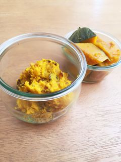 かぼちゃの煮物からかぼちゃのサラダに変身-レシピのメイン写真