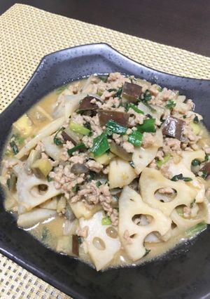 れんこんとニラの肉味噌炒め-レシピのメイン写真