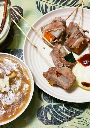 余り物で作る♪大根とカボチャの簡単串刺し-レシピのメイン写真