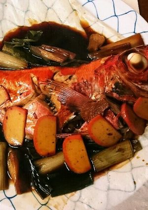 甘口の金目鯛と太ネギの煮込み-レシピのメイン写真