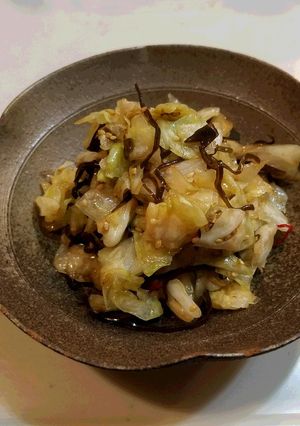 簡単！オリーブオイル塩昆布キャベツ！-レシピのメイン写真