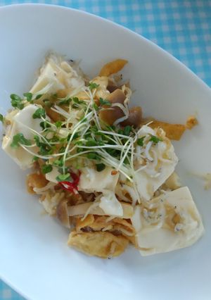 しらす使い!豆腐と油揚げの中華風炒め♪-レシピのメイン写真