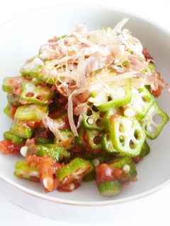 オクラの梅かつお和え-レシピのメイン写真