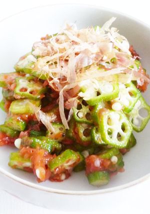 オクラの梅かつお和え-レシピのメイン写真