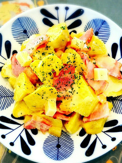 さつまいもとベーコンのホットサラダ-レシピのメイン写真