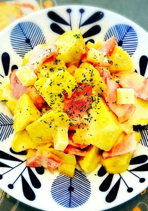 さつまいもとベーコンのホットサラダ-レシピのメイン写真