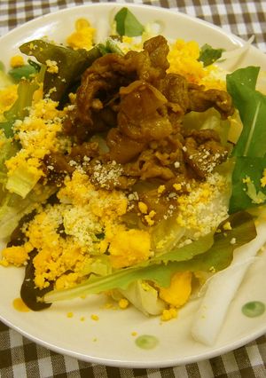 豚肉カリカリサラダ-レシピのメイン写真