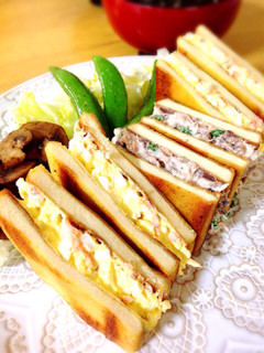基本の高野豆腐サンド☆卵桜エビなまり節-レシピのメイン写真