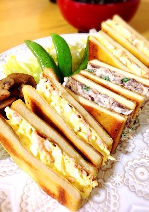 基本の高野豆腐サンド☆卵桜エビなまり節-レシピのメイン写真