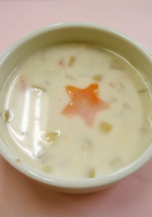 お星さまのクラムチャウダー☆宇都宮市保セ-レシピのメイン写真