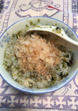 簡単 海苔と昆布茶とおかかの中華風おかゆ-レシピのメイン写真