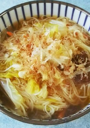 余り野菜でとろっとスープのにゅうめん❗-レシピのメイン写真