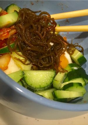 バランス抜群！混ぜるだけ！もずキム卵-レシピのメイン写真