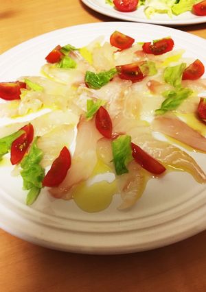 美味しいオイルで♪ヒラメのカルパッチョ-レシピのメイン写真