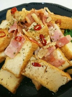 厚揚げとベーコンのペペロンチーノ炒め-レシピのメイン写真