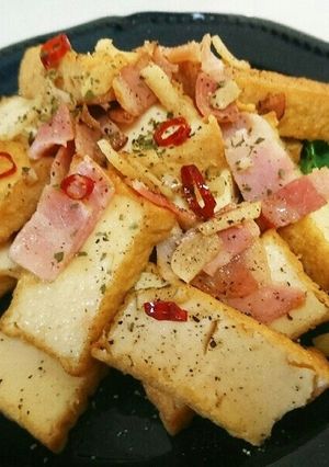 厚揚げとベーコンのペペロンチーノ炒め-レシピのメイン写真