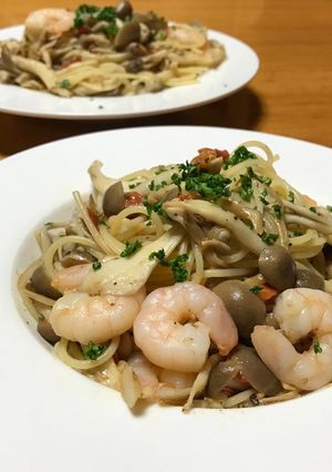海老ときのこのパスタ-レシピのメイン写真