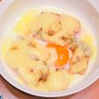 チーズと半熟卵のサラダチキン