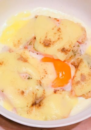 チーズと半熟卵のサラダチキン-レシピのメイン写真