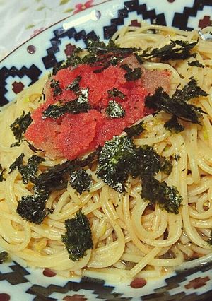 ごま油とネギ風味！ずぼら和風明太子パスタ-レシピのメイン写真
