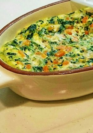 【離乳食】にんじんとほうれん草のキッシュ-レシピのメイン写真