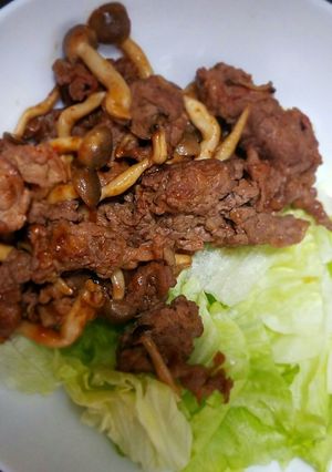 しめじと牛肉のピリ辛炒め-レシピのメイン写真