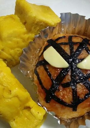 スパイダーマンおにぎりと鯛蒸し君-レシピのメイン写真