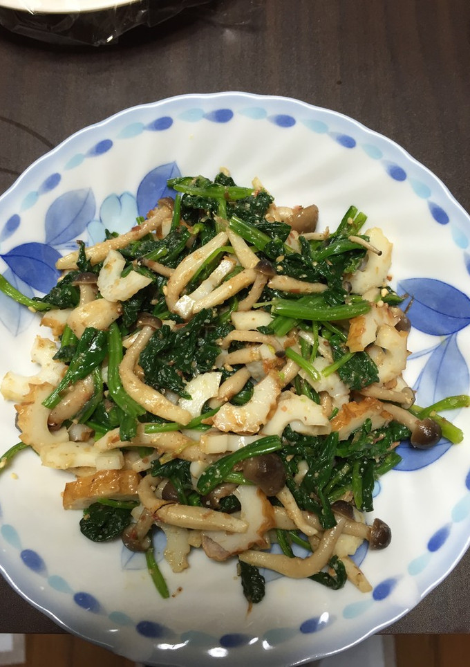 ほうれん草とちくわとしめじの胡麻和え-レシピのメイン写真