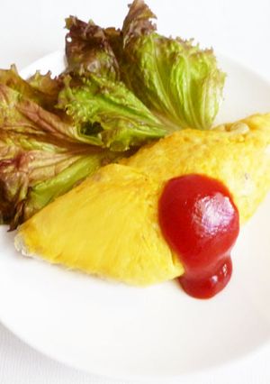 簡単&シンプル　挽肉とたまねぎのオムレツ-レシピのメイン写真