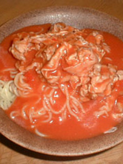 キャンベルトマトスープのポーク冷麺-レシピのメイン写真
