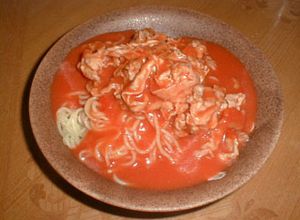 キャンベルトマトスープのポーク冷麺-レシピのメイン写真