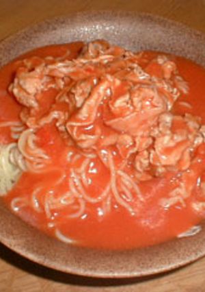 キャンベルトマトスープのポーク冷麺-レシピのメイン写真