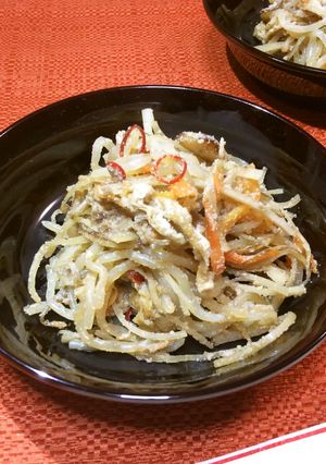 生タラコ入りきんぴらごぼう-レシピのメイン写真
