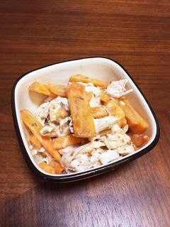 ササミと柿のごまドレサラダ-レシピのメイン写真