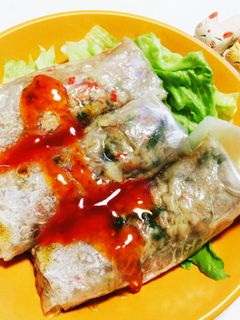 グリル焼き★エビと大葉の焼き春巻き♬-レシピのメイン写真