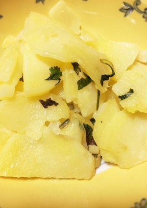 じゃがいも塩レモンとパクチー炒め-レシピのメイン写真