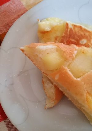 りんごとカマンベールのもちもちパンケーキ-レシピのメイン写真