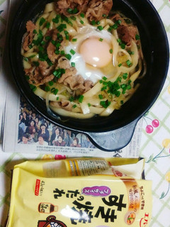 プチすき焼きたれで簡単節約豚すきうどん♪-レシピのメイン写真