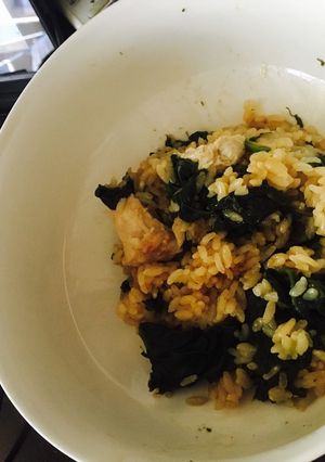 お手軽ほうれん草の炊き込みご飯-レシピのメイン写真
