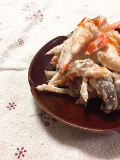 蒸し鶏とごぼうの豆腐サラダ-レシピのメイン写真