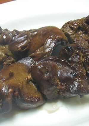 鶏レバーの赤味噌焼き-レシピのメイン写真