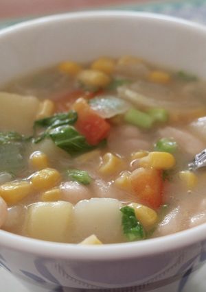 ブールマニエで豆スープ-レシピのメイン写真